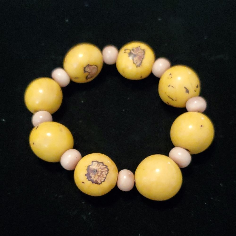 Tagua Nut Yellow Bracelet